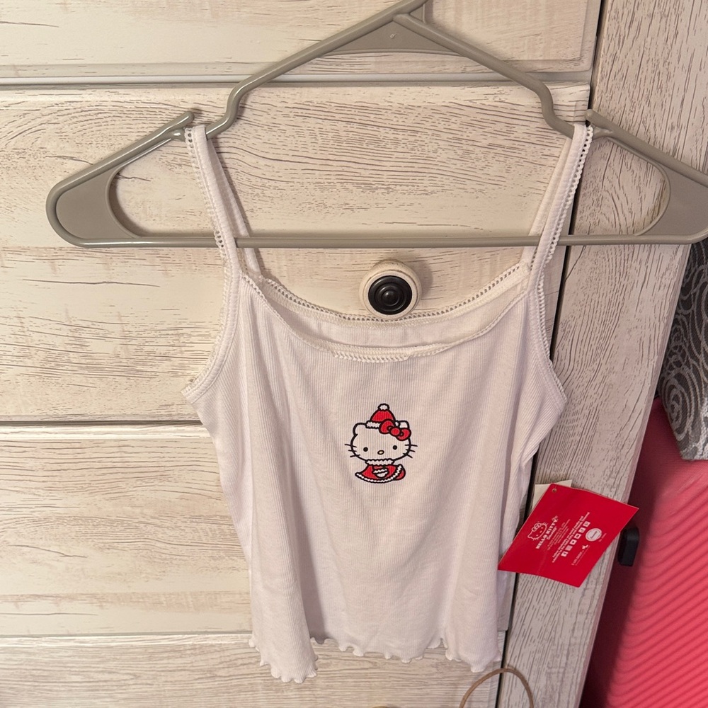 White Hello Kitty Tank Top